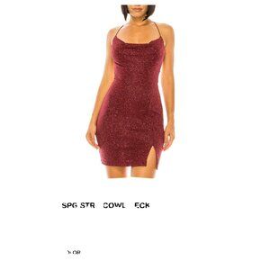 B Darlin Women's Sheath Mini Dress Strappy Open Back 5DHY254 Slim Red Size 15/16